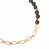 Scout Curated Wears Lava Mini Stone With Chain Stacker Bracelet