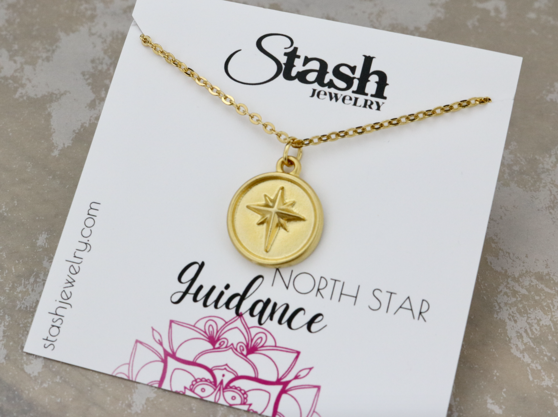 Stash Gold North Star Guidance Necklace 