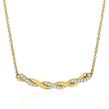 14k Yellow Gold .08ct Diamond Necklace