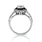Zeghani 14k White Gold Engagement Ring