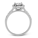 .57ct 14k White Gold Round Halo Engagement Ring