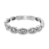 14kt White Gold .24ct Stackable Ring