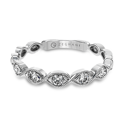 14kt White Gold .24ct Stackable Ring