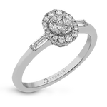 .48ct 14k White Gold Halo Engagement Ring