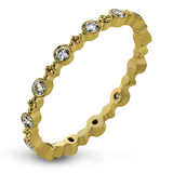 14k Yellow Gold .28ct Diamond Stackable Ring