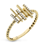 Zeghani 14k Yellow Gold .09ct Diamond Ring