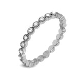14k White Gold .41ct Diamond Stackable Ring