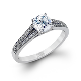 Zeghani 14k White Gold Engagement Ring 226