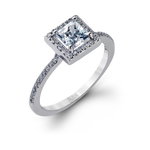 Zeghani 14k White Gold Engagement Ring 272