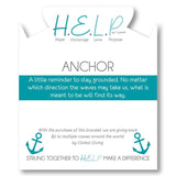 Silver Anchor Turquoise Stone Bracelet