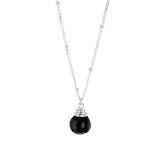 Lotus Jewelry Studio Sterling Silver Black Spinel Trinket Necklace