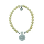 T. Jazelle Help Silver Dog Mom Riverstone Stone Bracelet