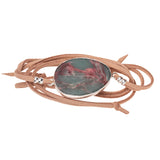 Suede/Stone Wrap - Aqua Terra/Silver/Stone of Peace
