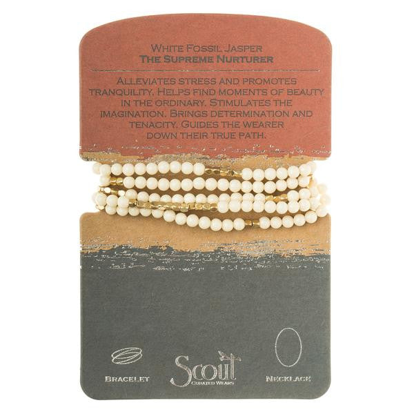 Scout Curated Wears White Fossil Jasper the Supreme Nurturer Wrap