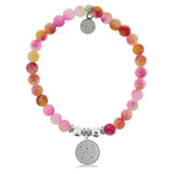 T. Jazelle Help Silver Friendship Arrows Persia Jade Stone Bracelet