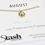 Stash Gold August Birthstone Peridot Crystal Necklace