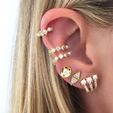 Chloe Gold Mini Pave CZ Studs