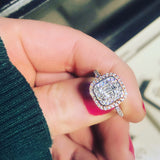 .63ct 14k White and Rose Gold Engagement Ring