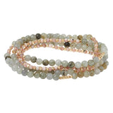Scout Curated Wears Rhodochrosite & Labradorite Stone Duo Wrap & Pin