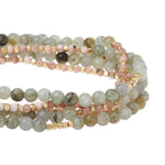 Scout Curated Wears Rhodochrosite & Labradorite Stone Duo Wrap & Pin