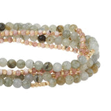 Scout Curated Wears Rhodochrosite & Labradorite Stone Duo Wrap & Pin