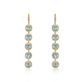 Meredith Gold Opal CZ Earrings