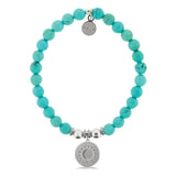 Silver Sun and Moon Turquoise Stone Bracelet