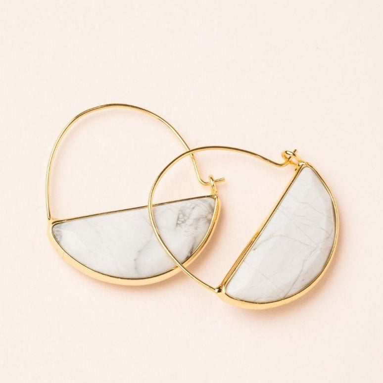 Scout Gold Howlite Prism Hoop Earrings