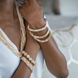 Gold Sweet Strands Glam Necklace