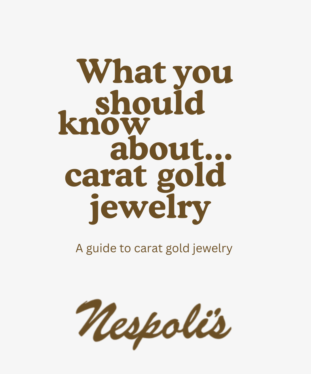 What you should know about... carat gold jewelry