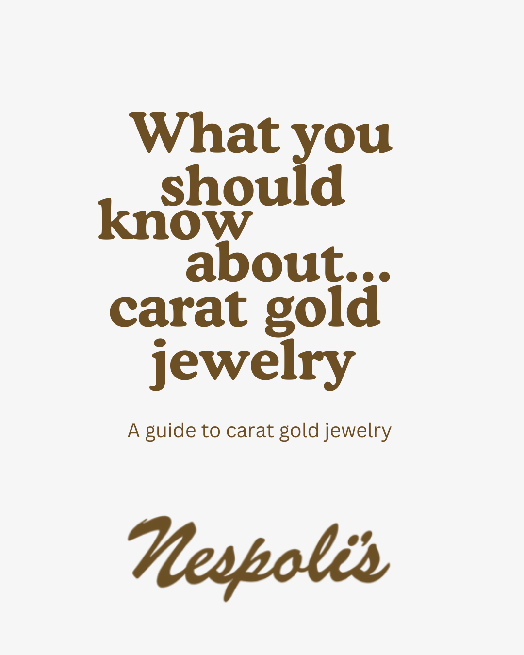 What you should know about... carat gold jewelry