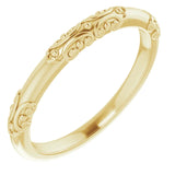 14k Gold Embellished Wedding Band