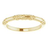 14k Gold Embellished Wedding Band