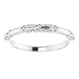 14k Gold Embellished Wedding Band
