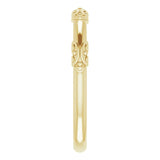 14k Gold Embellished Wedding Band