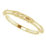 14k Gold Embellished Wedding Band