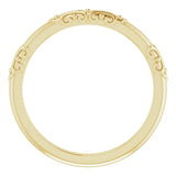 14k Gold Embellished Wedding Band