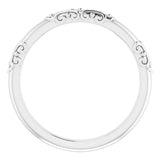 14k Gold Embellished Wedding Band