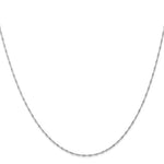 Nespoli Jewelers 10k White Gold 1mm Sparkle Singapore Chain