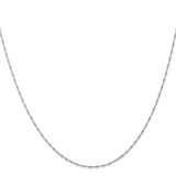 Nespoli Jewelers 10k White Gold 1mm Sparkle Singapore Chain