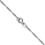 Nespoli Jewelers 10k White Gold 1mm Sparkle Singapore Chain