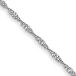 Nespoli Jewelers 10k White Gold 1mm Sparkle Singapore Chain