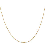 Nespoli Jewelers 10k Yellow Gold 1mm Sparkle Singapore Chain