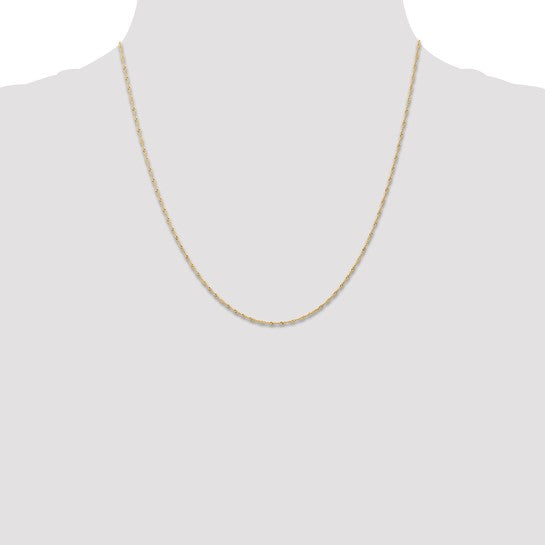 Nespoli Jewelers 10k Yellow Gold 1mm 20 inch Sparkle Singapore Chain