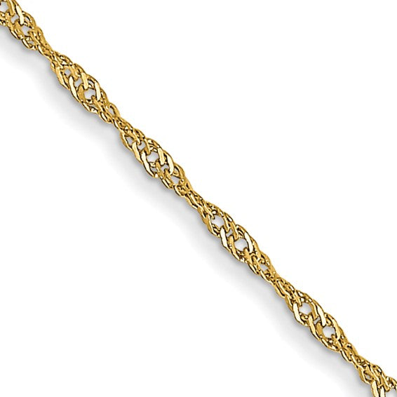Nespoli Jewelers 10k Yellow Gold 1mm Sparkle Singapore Chain
