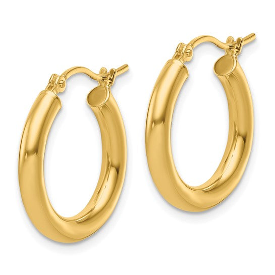 Nespoli Jewelers 10K Yellow Gold Polished 3mm Hoop Earrings