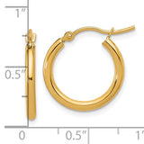 Nespoli Jewelers 10K Yellow Gold Polished 2mm Hoop Earrings