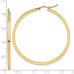 Nespoli Jewelers 10K Yellow Gold Square Polished 2mm Hoop Earrings