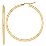 Nespoli Jewelers 10K Yellow Gold Square Polished 2mm Hoop Earrings