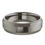 Titanium Beveled Edge Comfort Fit Standard Weight Flat Men's Band